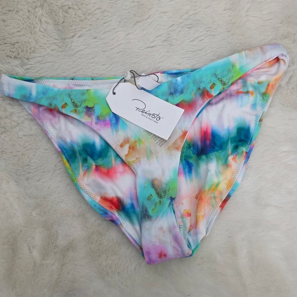 Peixoto Bella Sunrise Tie Dye Full Coverage Bikini Bottoms Multicolor Large NWT